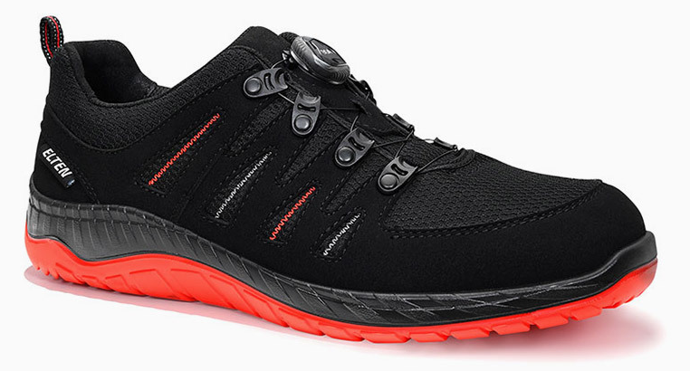 Sicherheitshalbschuh "Maddox Boa" black-red Low ESD S3
