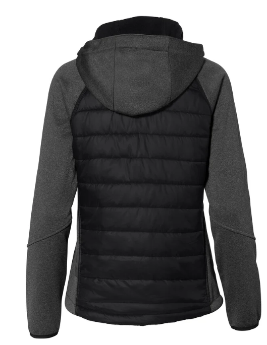 Hakro Kapuzen-Hybridjacke Contrast Damen, Schwarz
