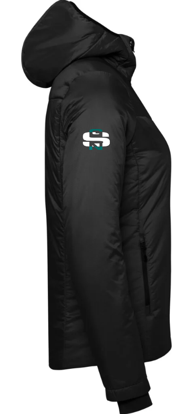 Hakro Kapuzen-Thermo-Loftjacke Damen, Schwarz