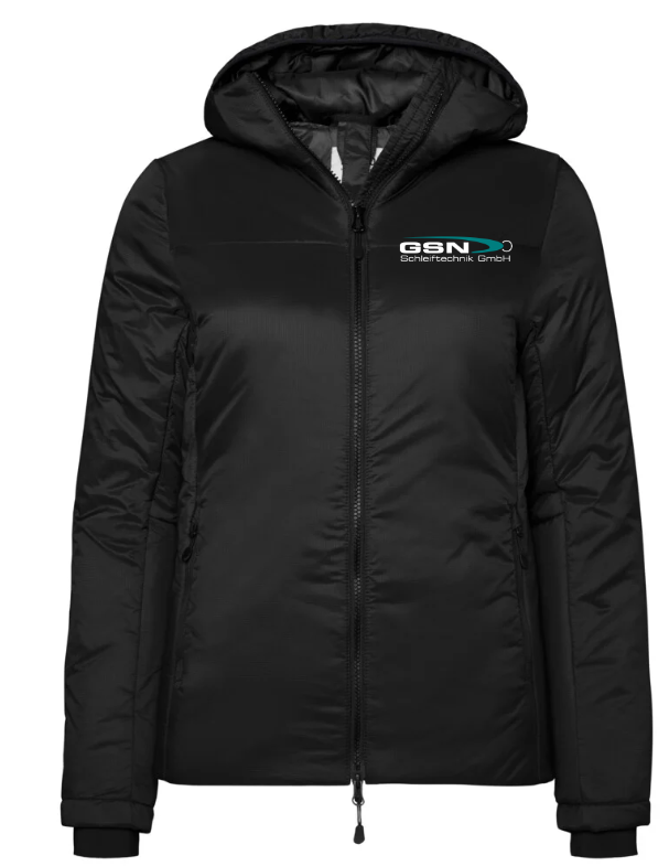 Hakro Kapuzen-Thermo-Loftjacke Damen, Schwarz