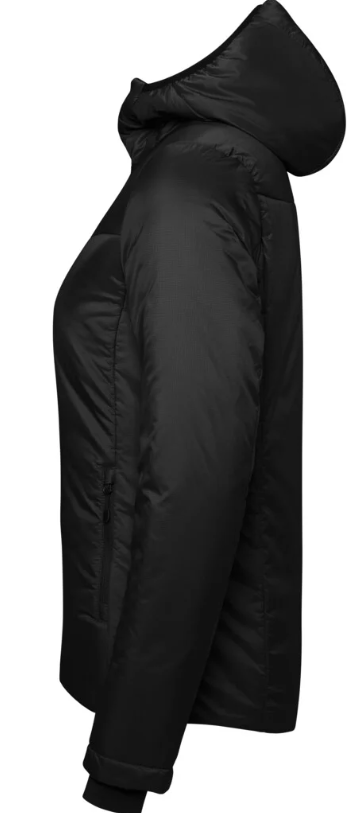 Hakro Kapuzen-Thermo-Loftjacke Damen, Schwarz