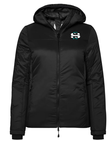 Hakro Kapuzen-Thermo-Loftjacke Damen, Schwarz