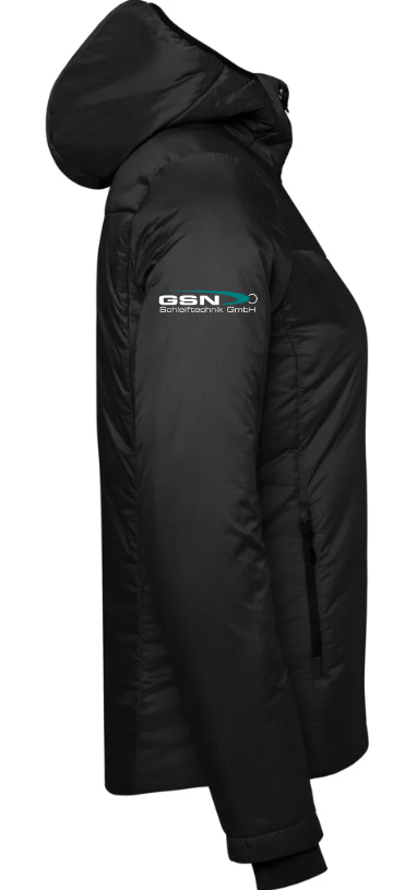 Hakro Kapuzen-Thermo-Loftjacke Damen, Schwarz