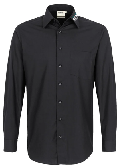 Hakro Hemd Mikralinar Comfort, Schwarz 123