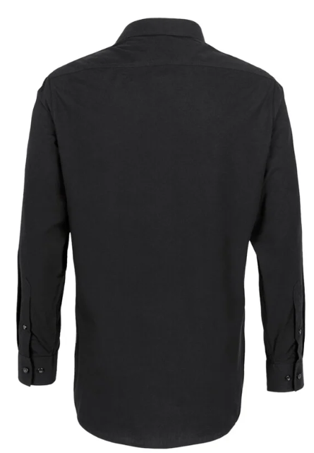 Hakro Hemd Mikralinar Comfort, Schwarz 123