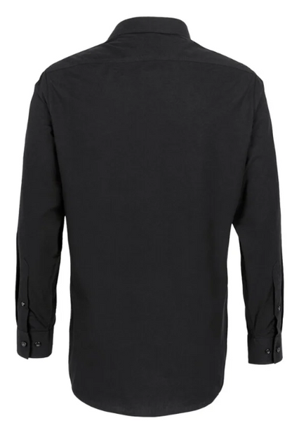 Hakro Hemd Mikralinar Comfort, Schwarz 123