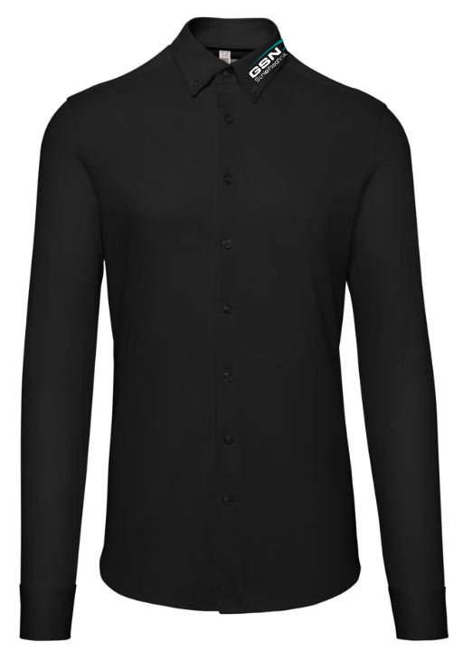 Hakro Hemd Natural Stretch Regular, Schwarz 130
