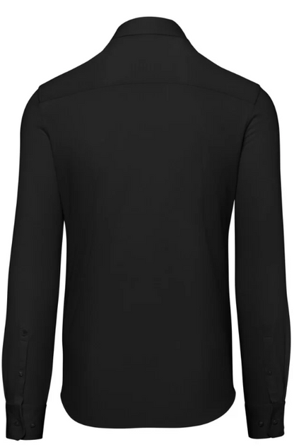 Hakro Hemd Natural Stretch Regular, Schwarz 130